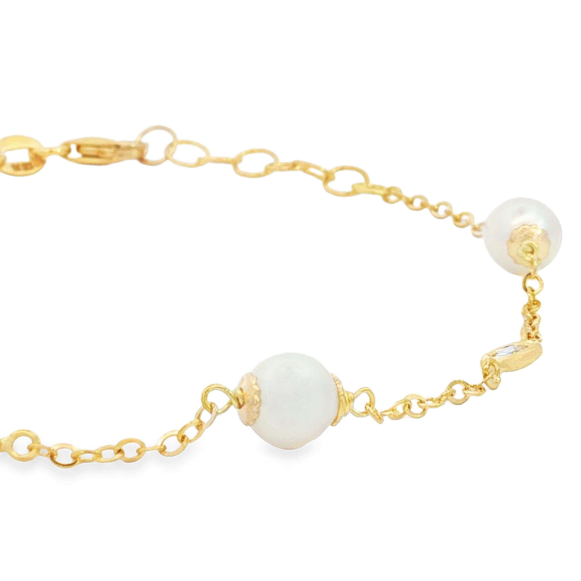 PULSERA PERLAS Y ZIRCONES