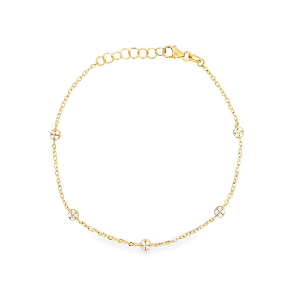 PULSERA FLOR CON ZIRCONES