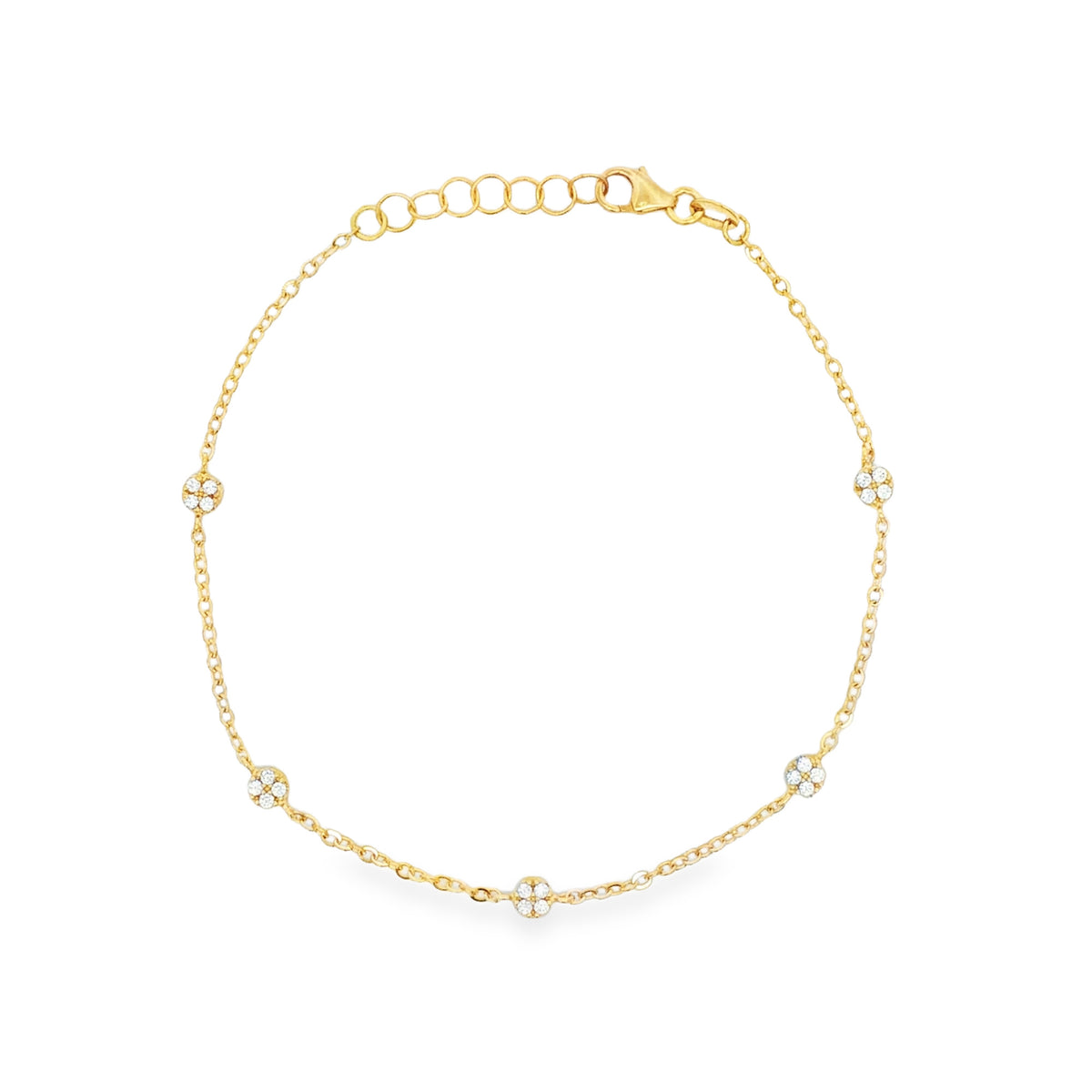 PULSERA FLOR CON ZIRCONES