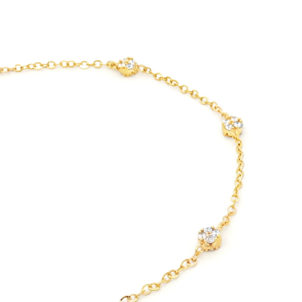 PULSERA FLOR CON ZIRCONES