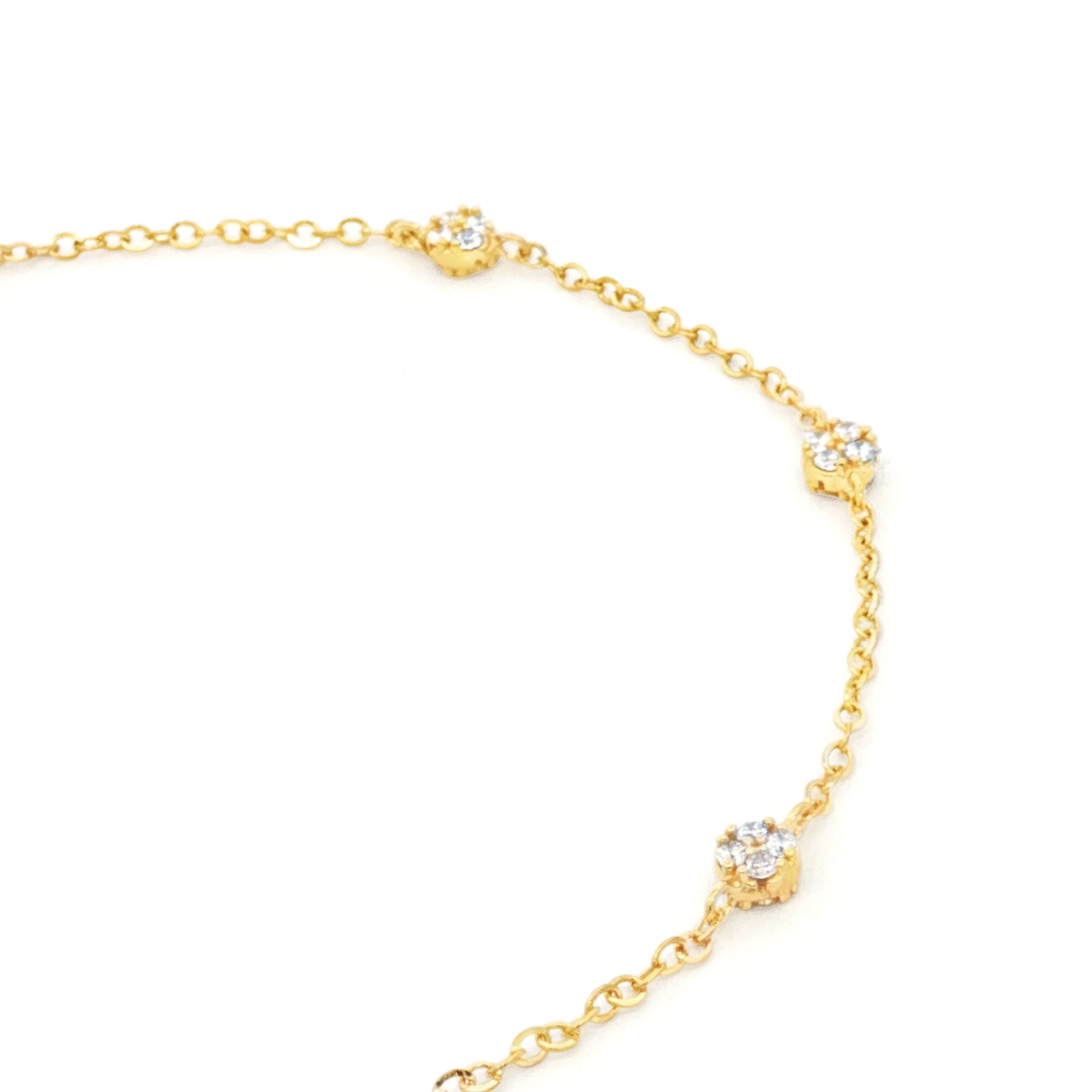 PULSERA FLOR CON ZIRCONES