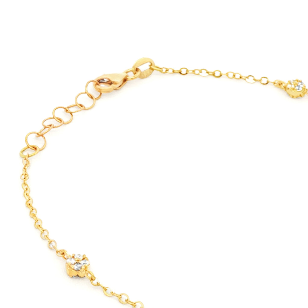PULSERA FLOR CON ZIRCONES