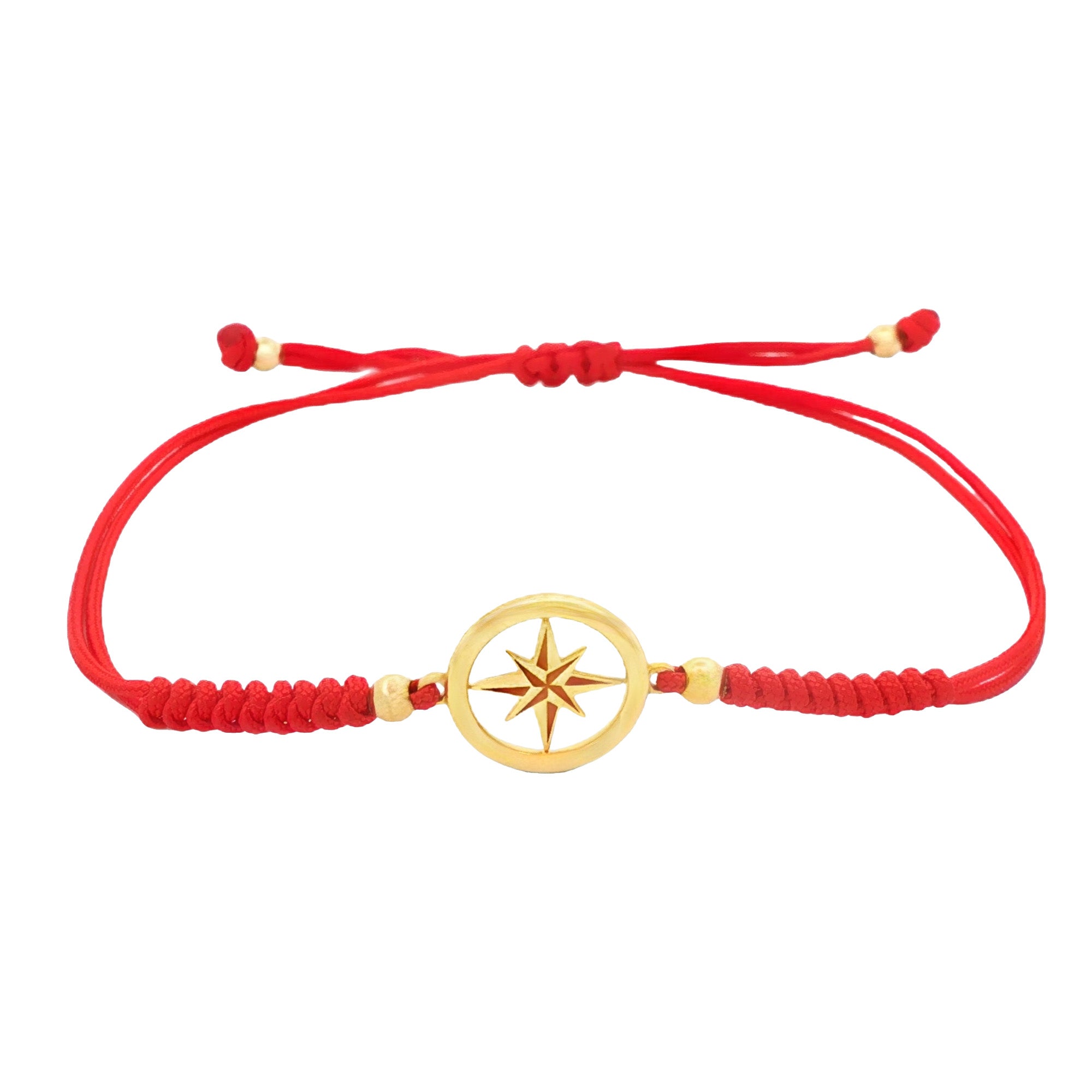 PULSERA HILO ROJO ESTRELLA ESMALTADA