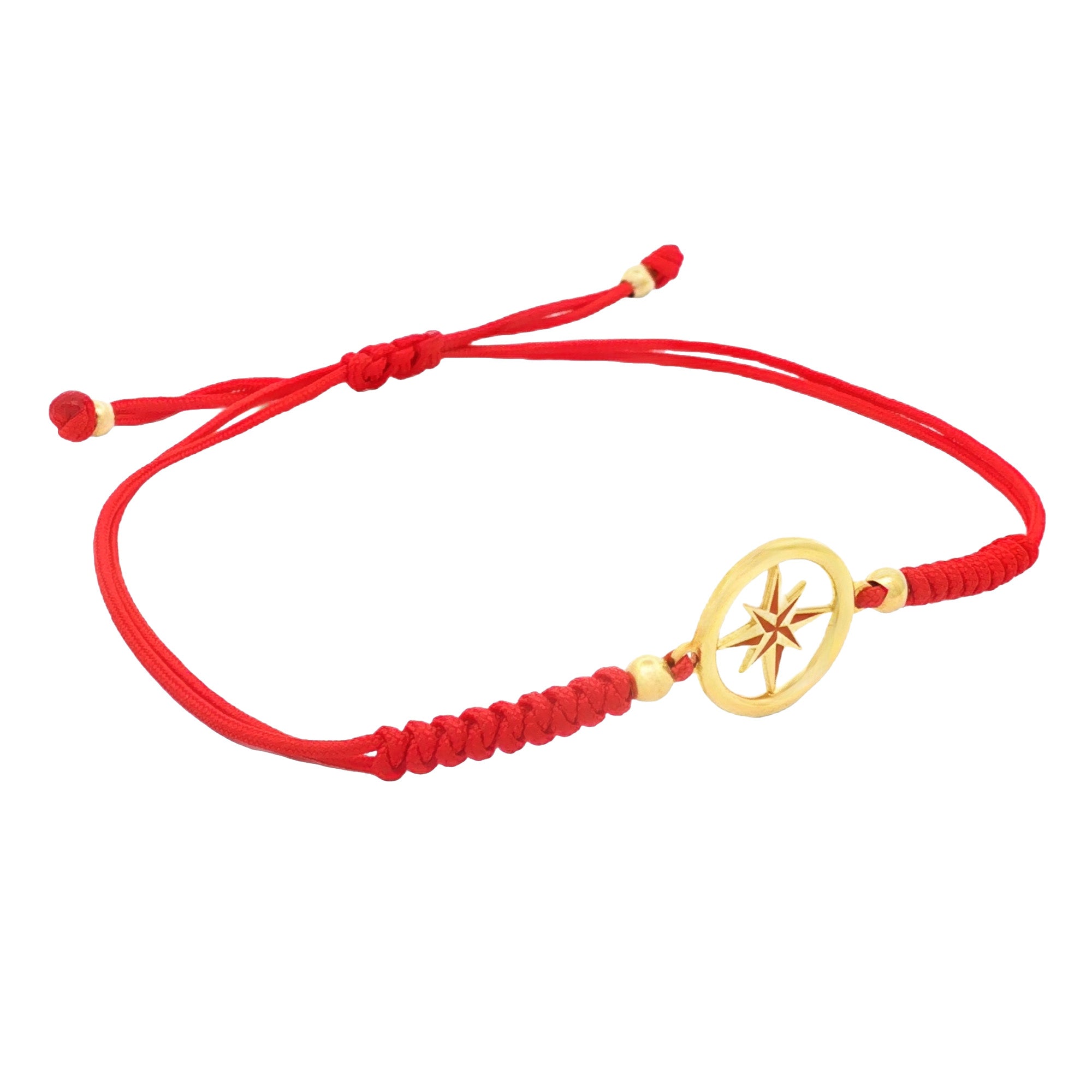 PULSERA HILO ROJO ESTRELLA ESMALTADA