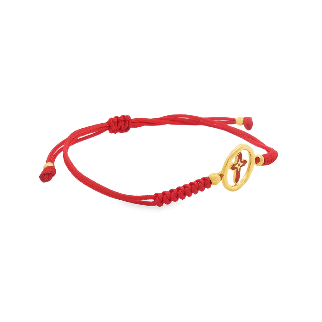 PULSERA DE HILO ROJO CON CRUZ