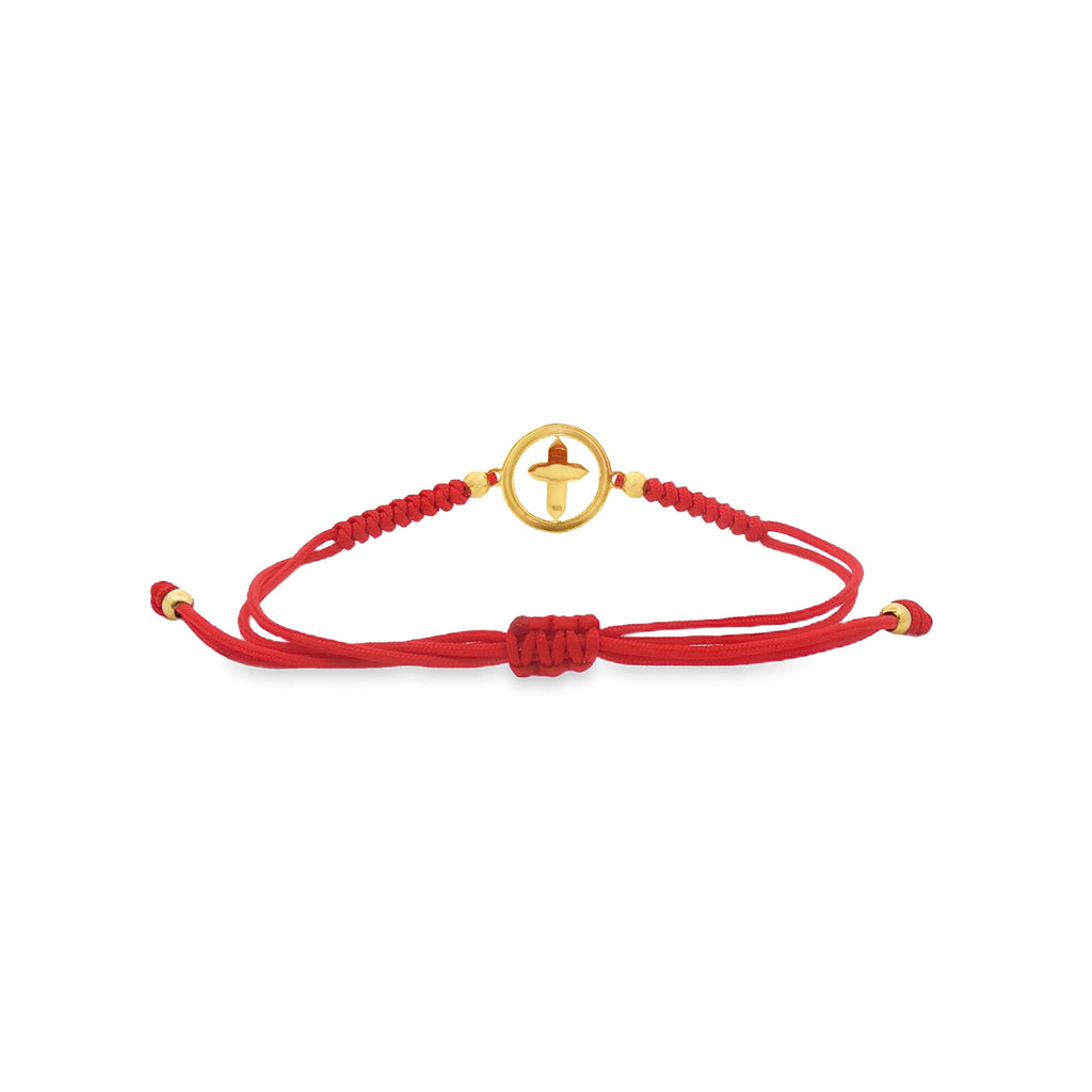 PULSERA DE HILO ROJO CON CRUZ
