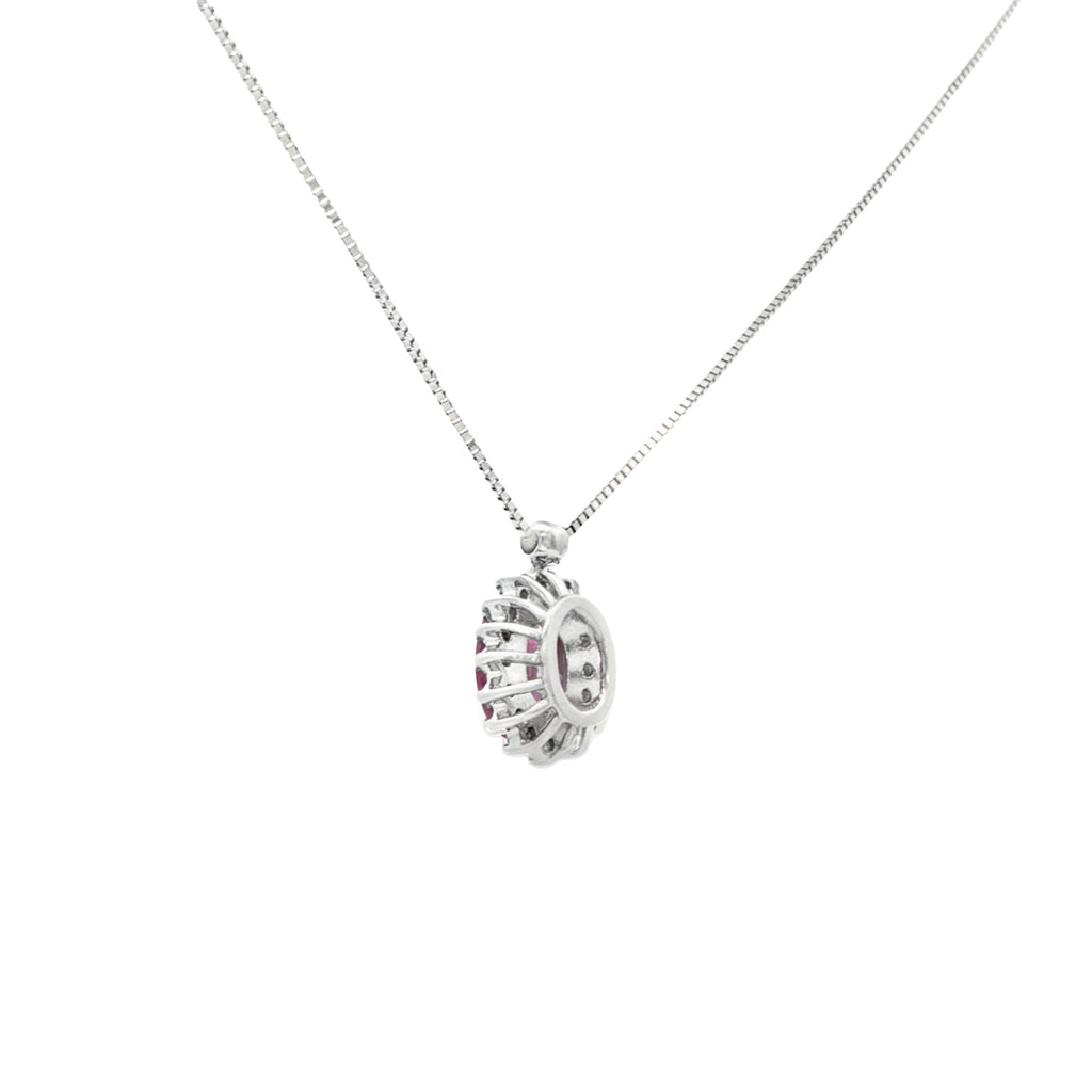 GARGANTILLA FLOR RUBÍ Y DIAMANTES