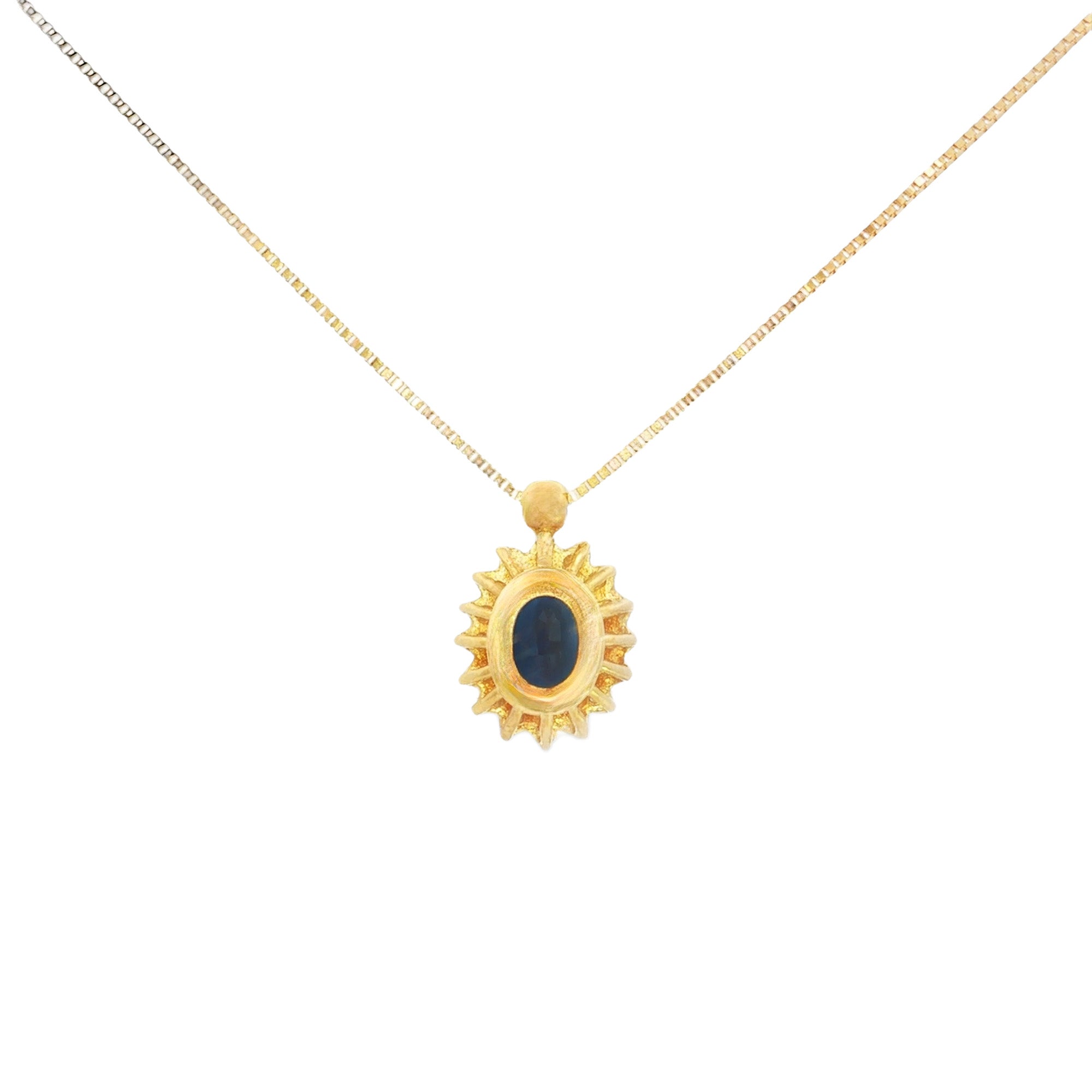 GARGANTILLA FLOR ZAFIRO Y DIAMANTES