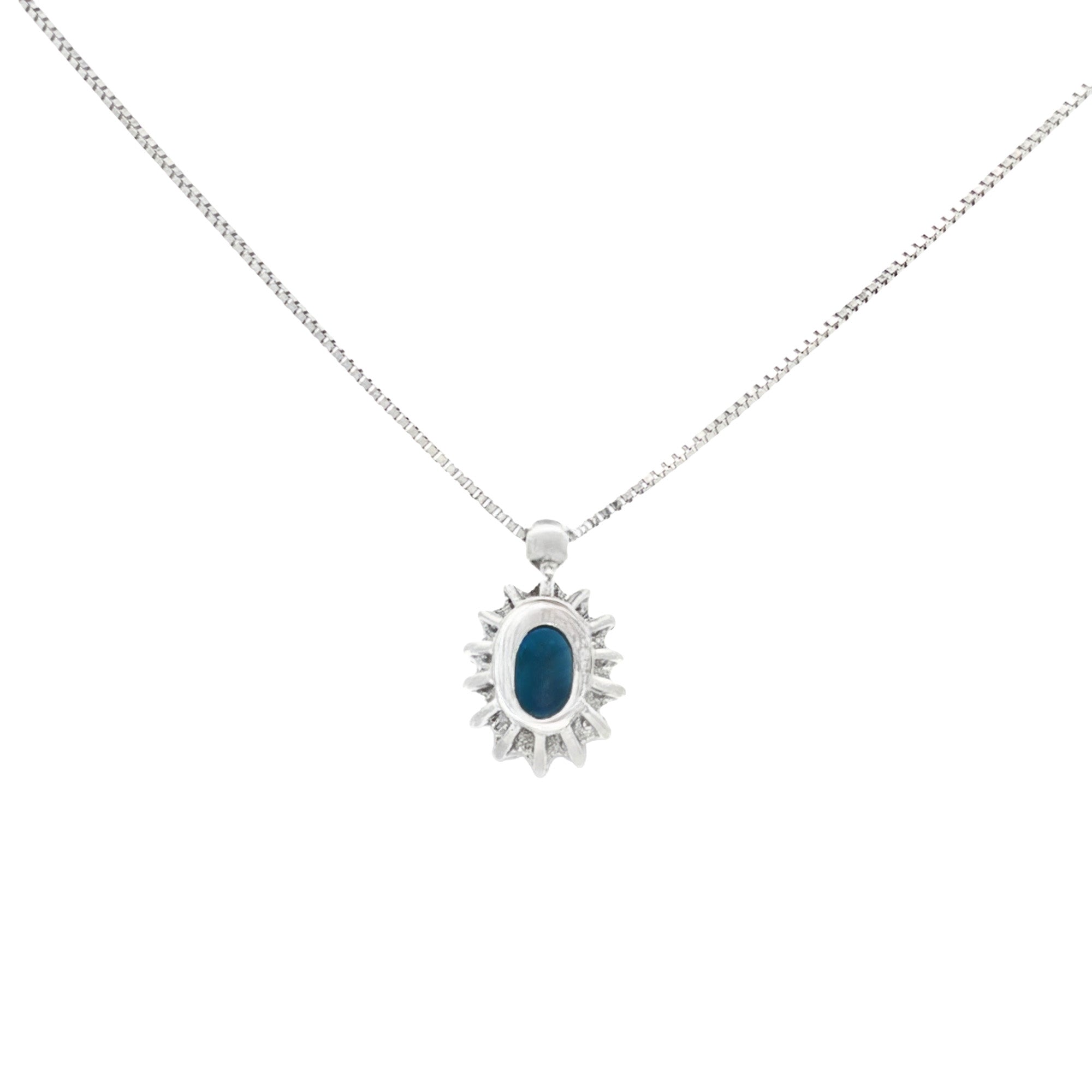 GARGANTILLA FLOR ZAFIRO Y DIAMANTES