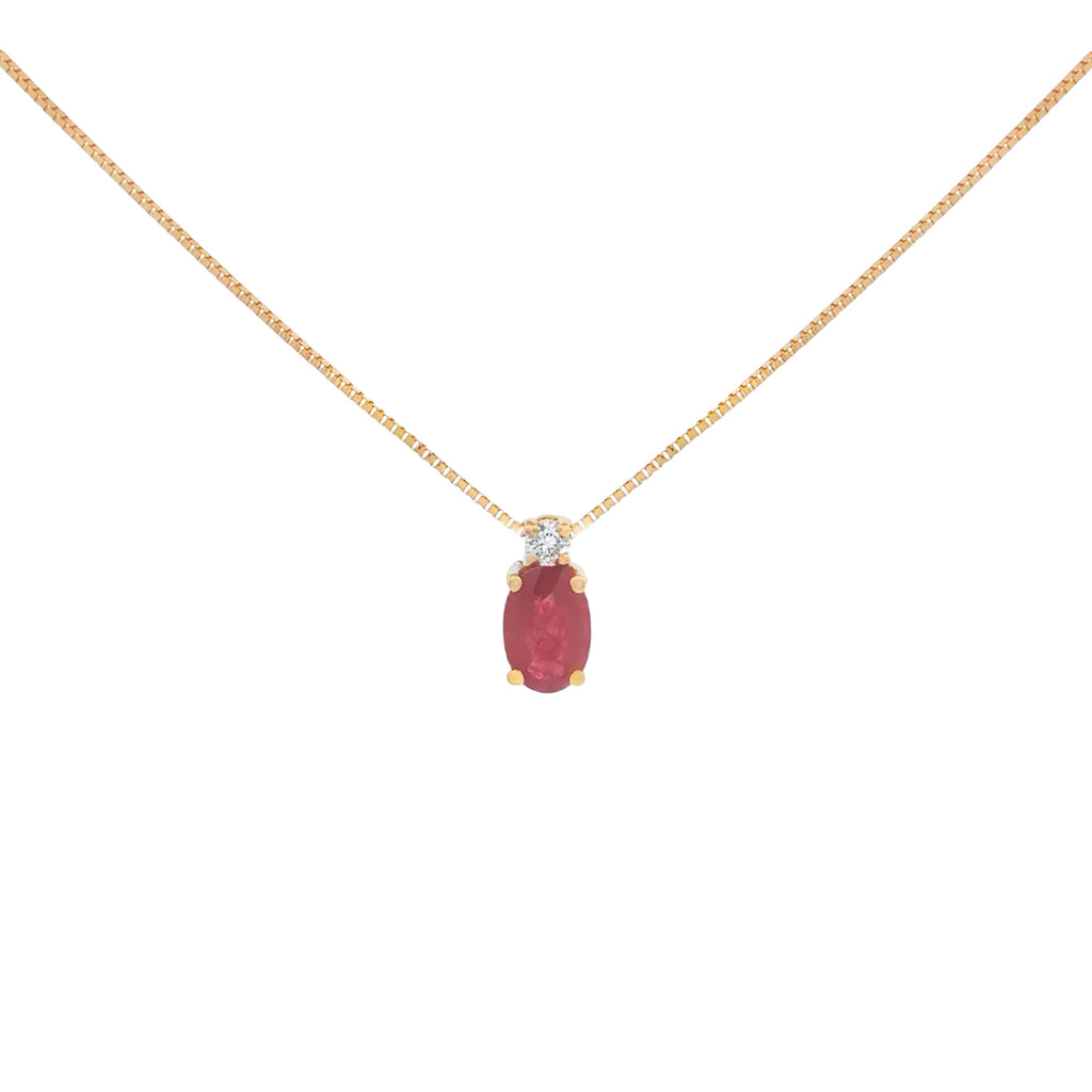 GARGANTILLA CON RUBÍ Y DIAMANTE