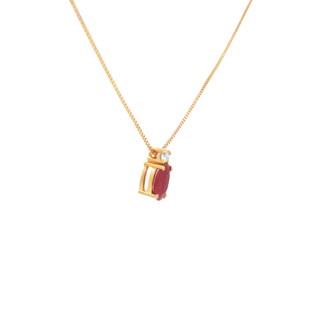 GARGANTILLA CON RUBÍ Y DIAMANTE