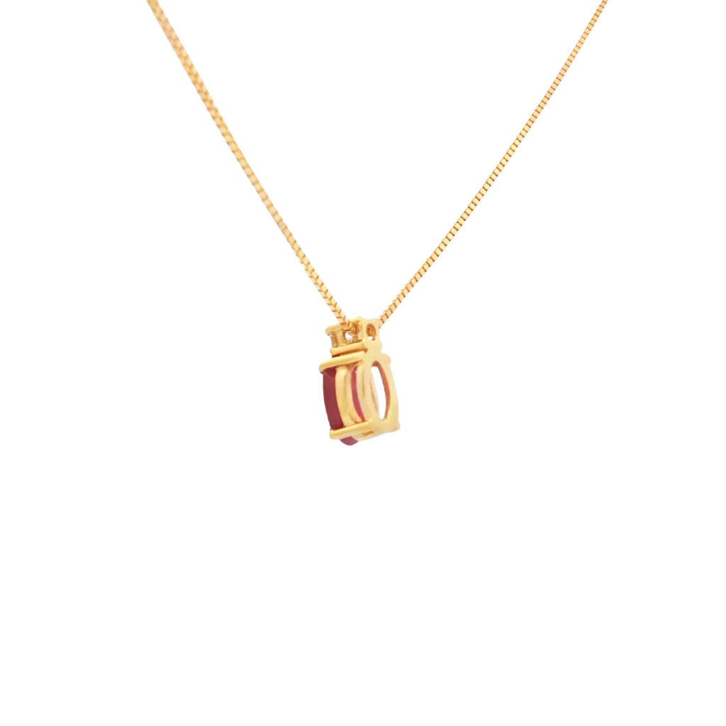 GARGANTILLA CON RUBÍ Y DIAMANTE