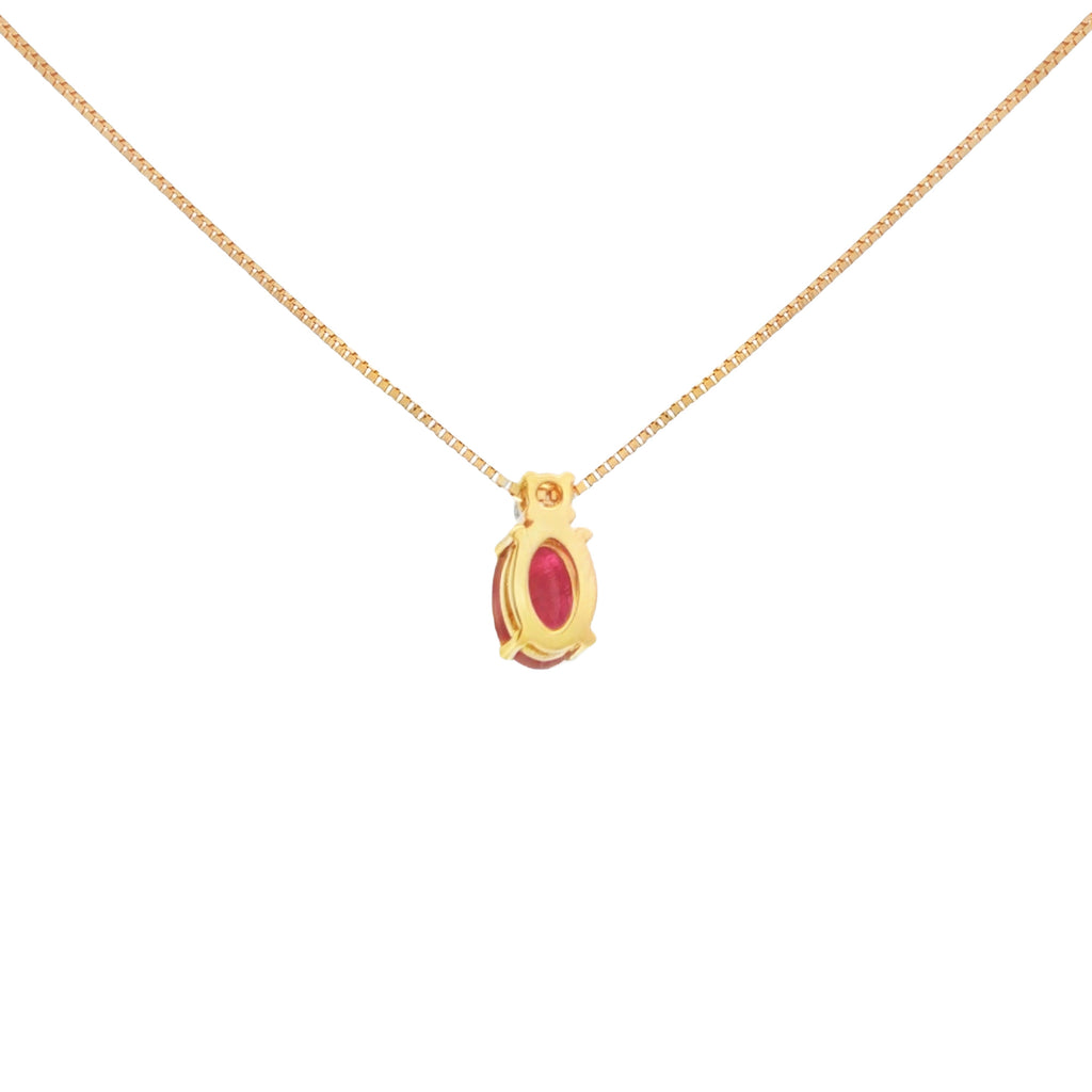 GARGANTILLA CON RUBÍ Y DIAMANTE