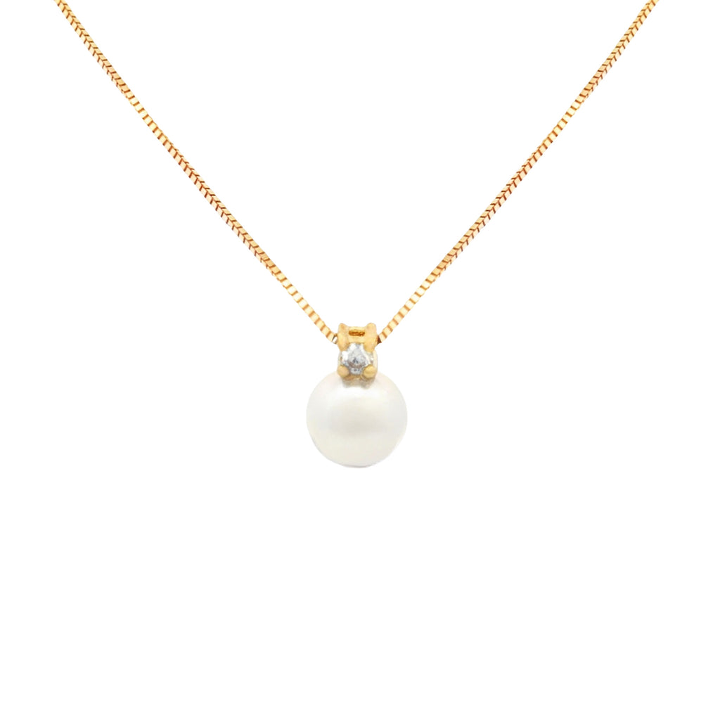GARGANTILLA PERLA Y DIAMANTE