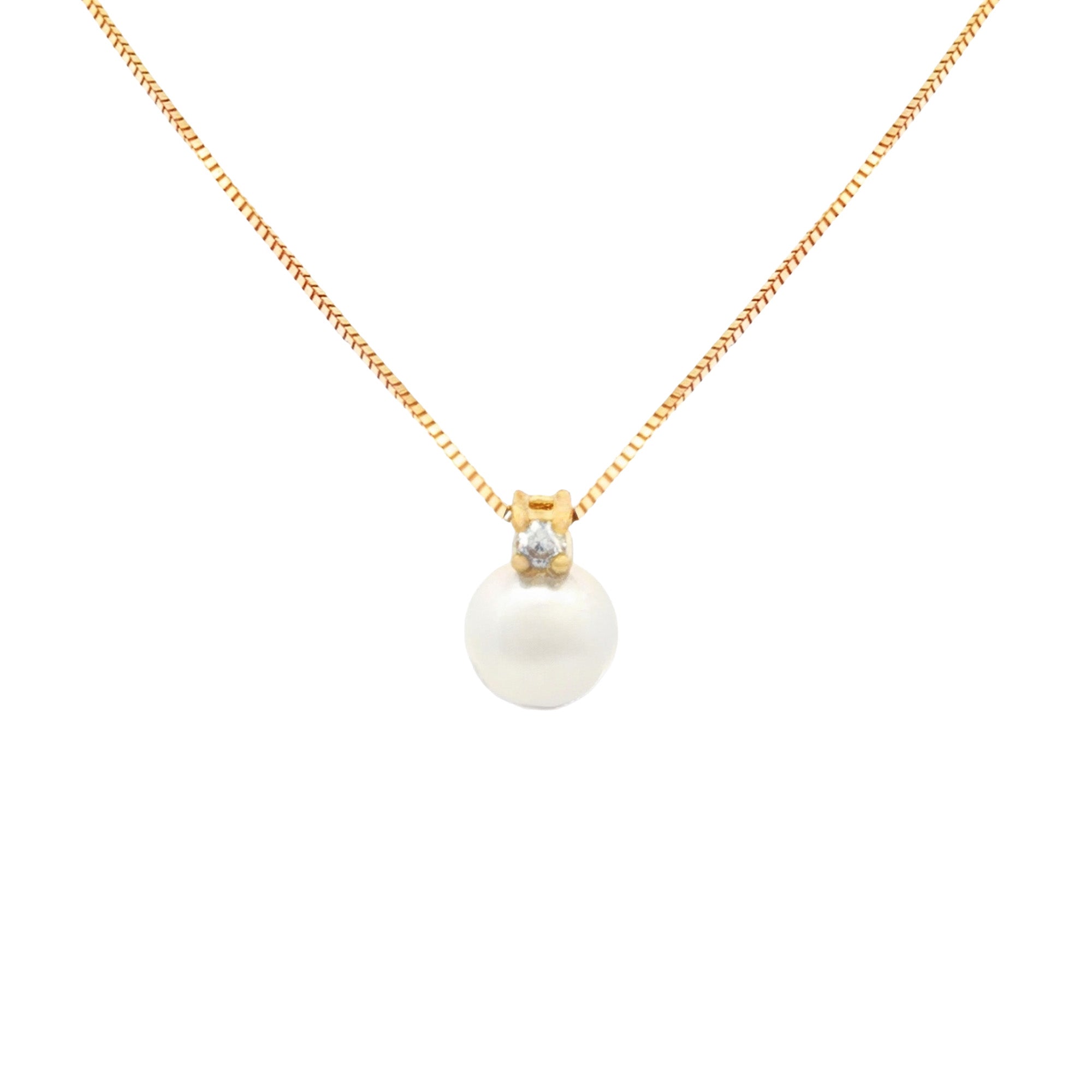 GARGANTILLA PERLA Y DIAMANTE