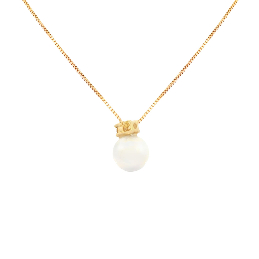 GARGANTILLA PERLA Y DIAMANTE