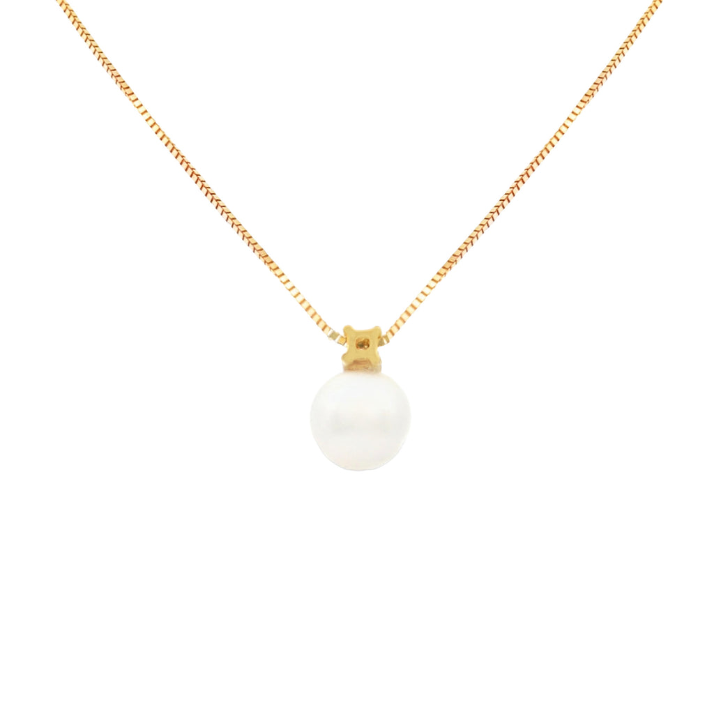 GARGANTILLA PERLA Y DIAMANTE