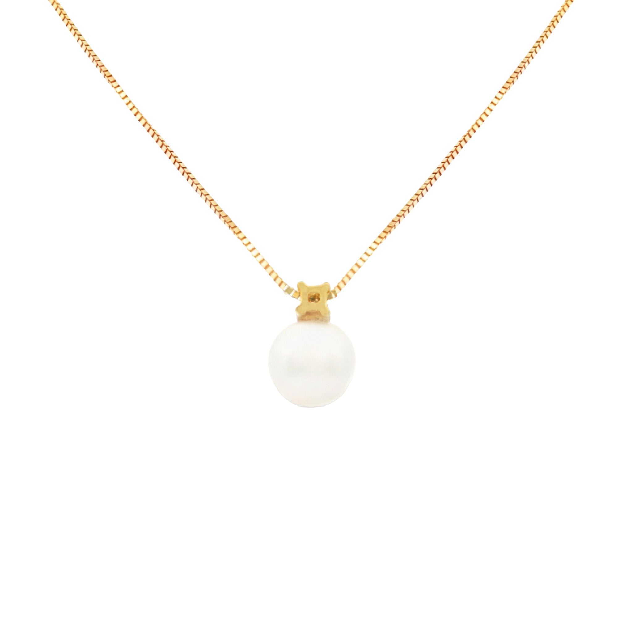 GARGANTILLA PERLA Y DIAMANTE