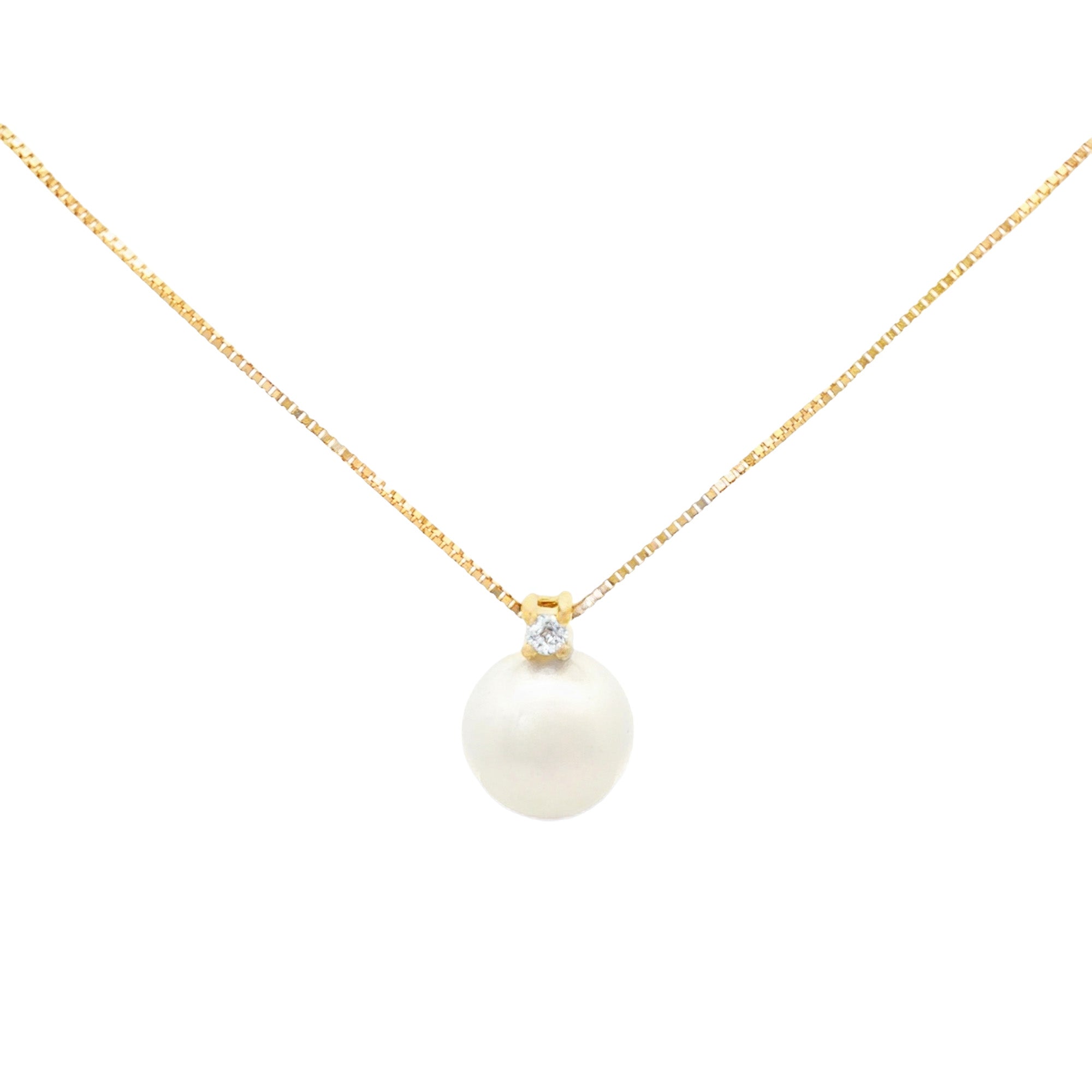 GARGANTILLA PERLA Y DIAMANTE
