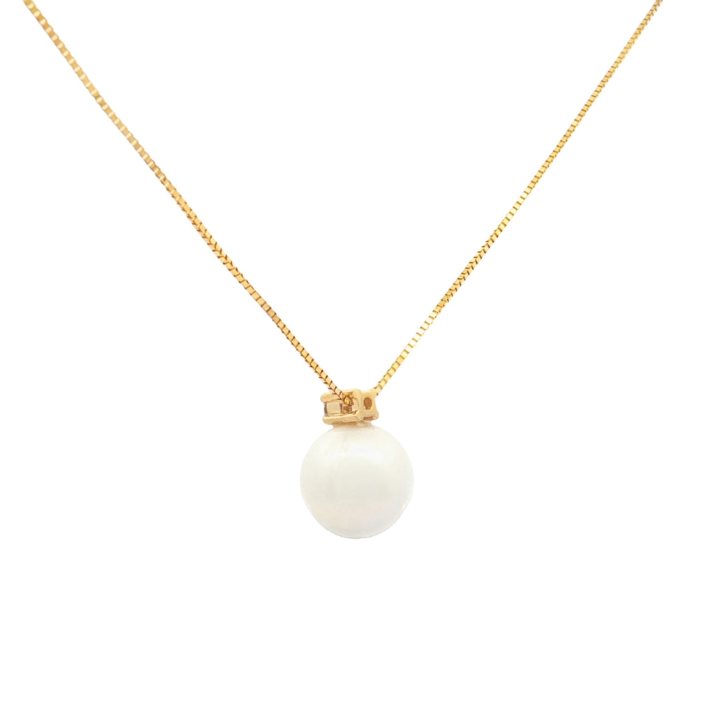GARGANTILLA PERLA Y DIAMANTE
