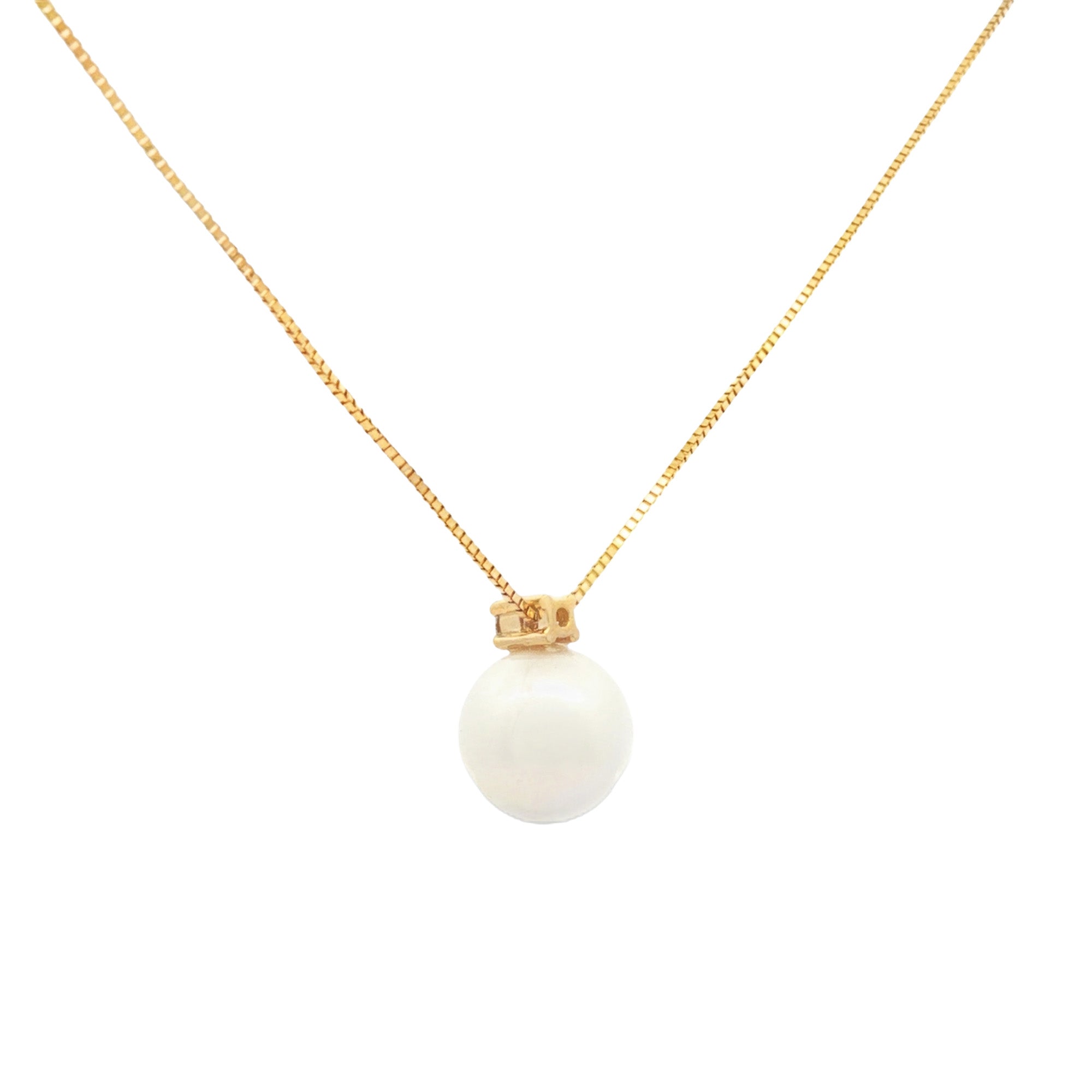 GARGANTILLA PERLA Y DIAMANTE