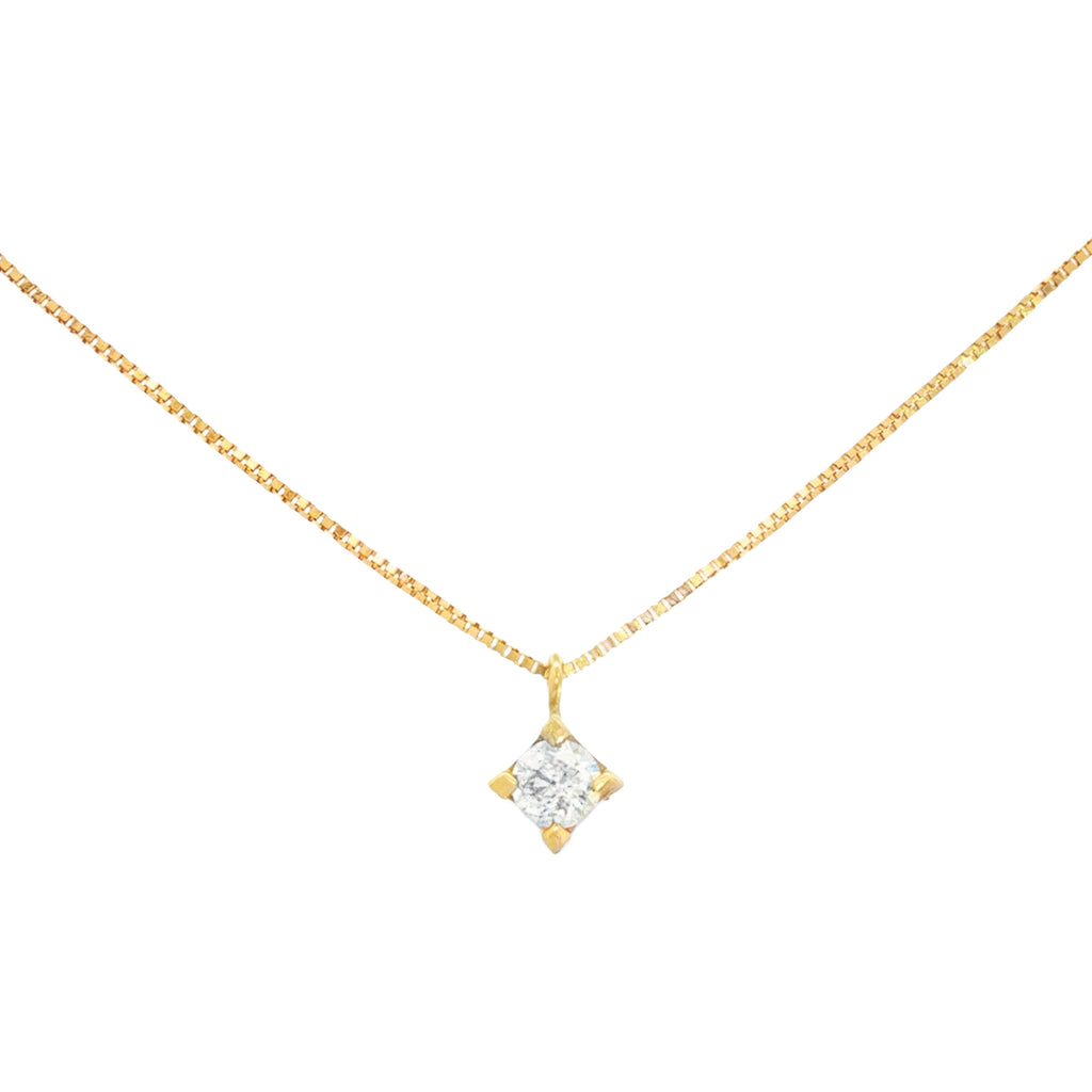 GARGANTILLA ROMBO CON DIAMANTE