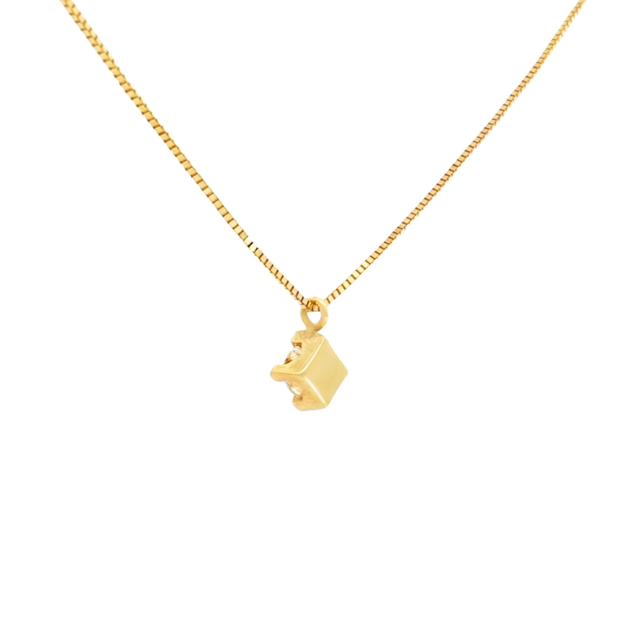 GARGANTILLA ROMBO CON DIAMANTE