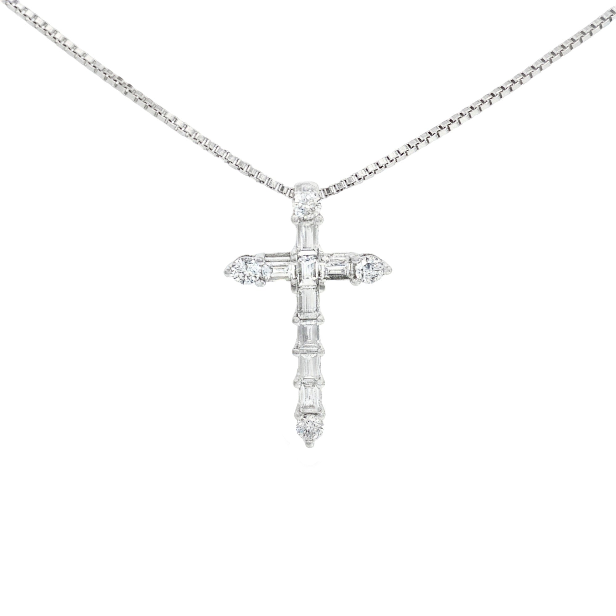DIJE CRUZ DIAMANTES BAGUETTE