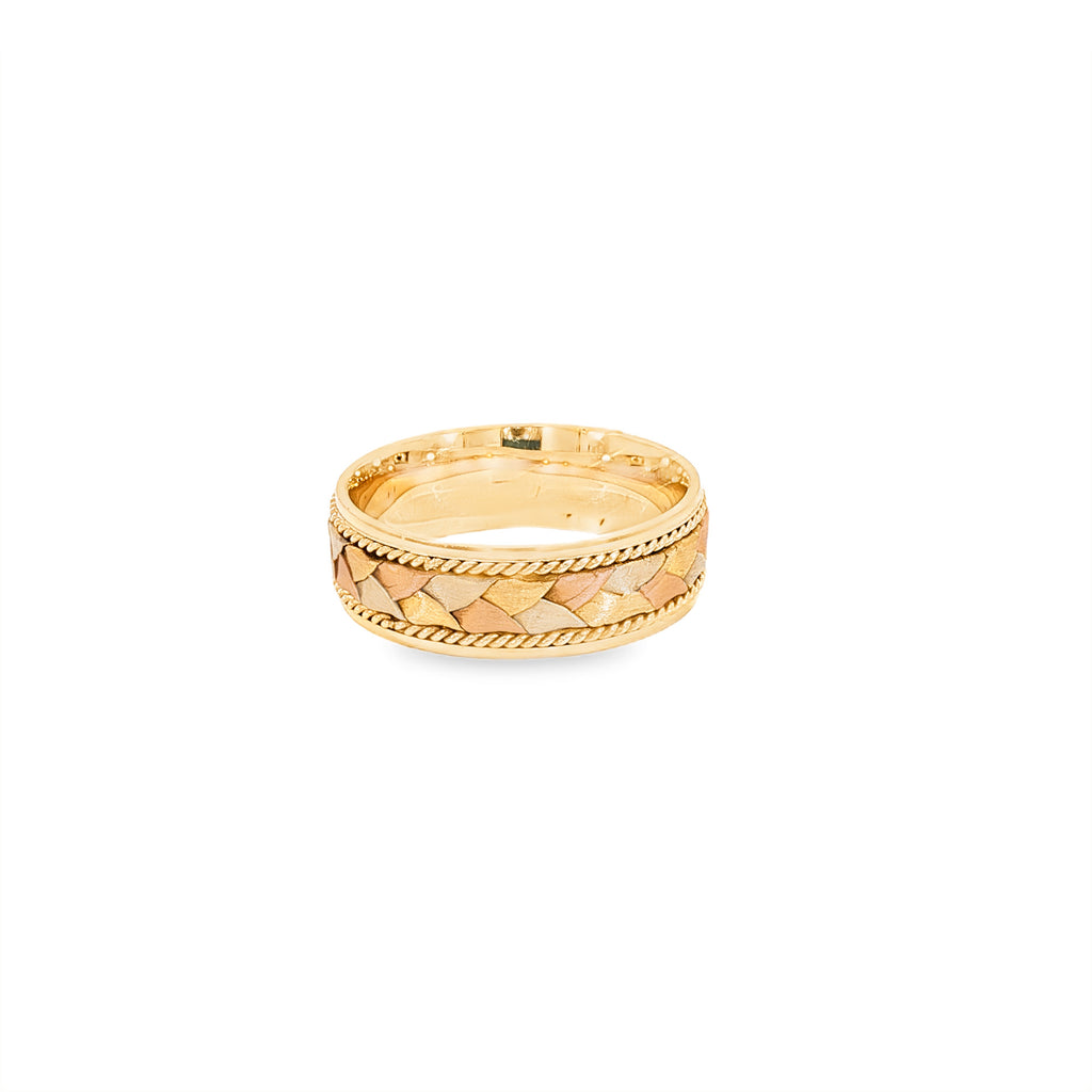 ANILLO TRENZA TRICOLOR