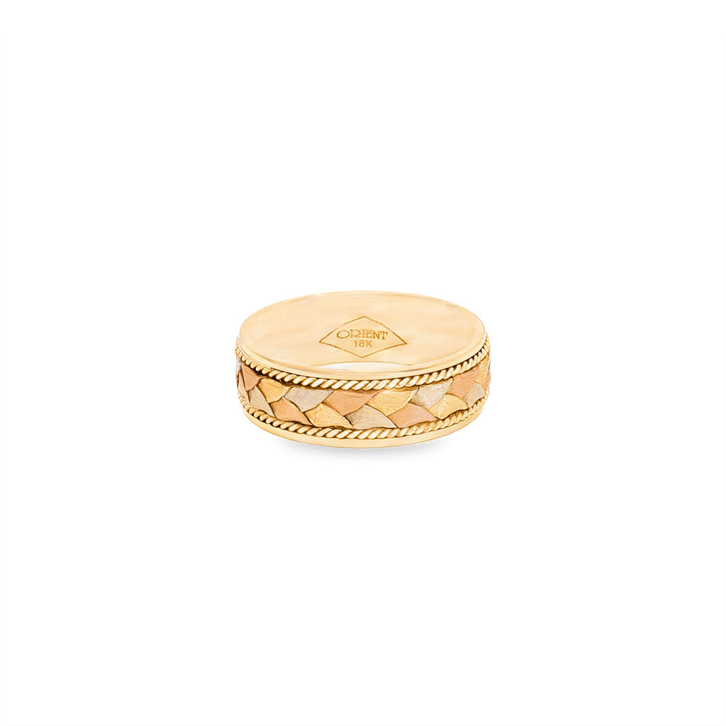 ANILLO TRENZA TRICOLOR