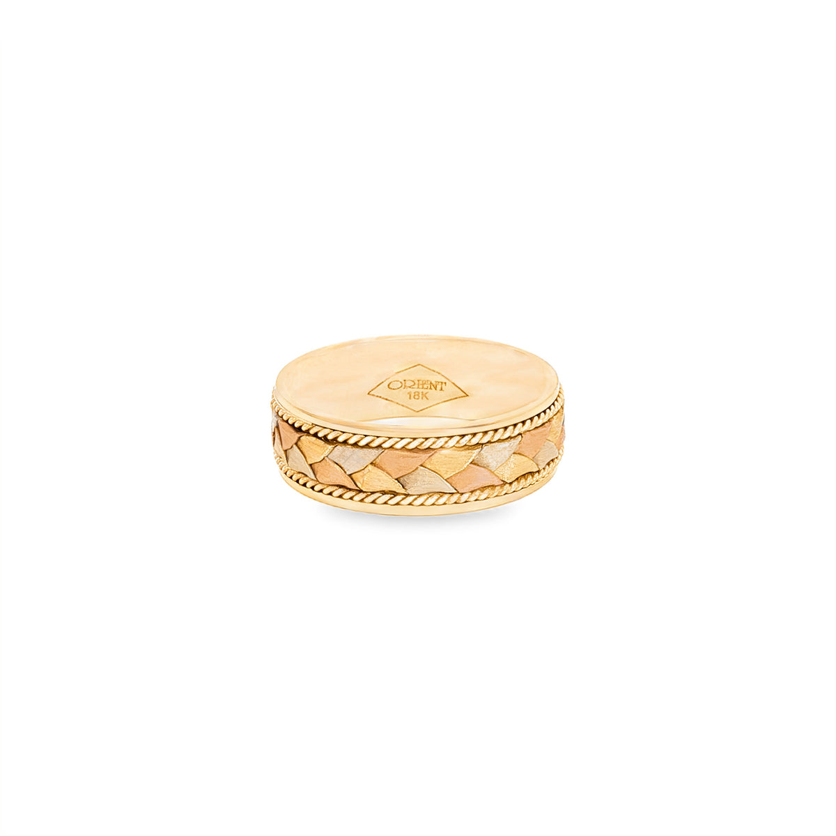 ANILLO TRENZA TRICOLOR