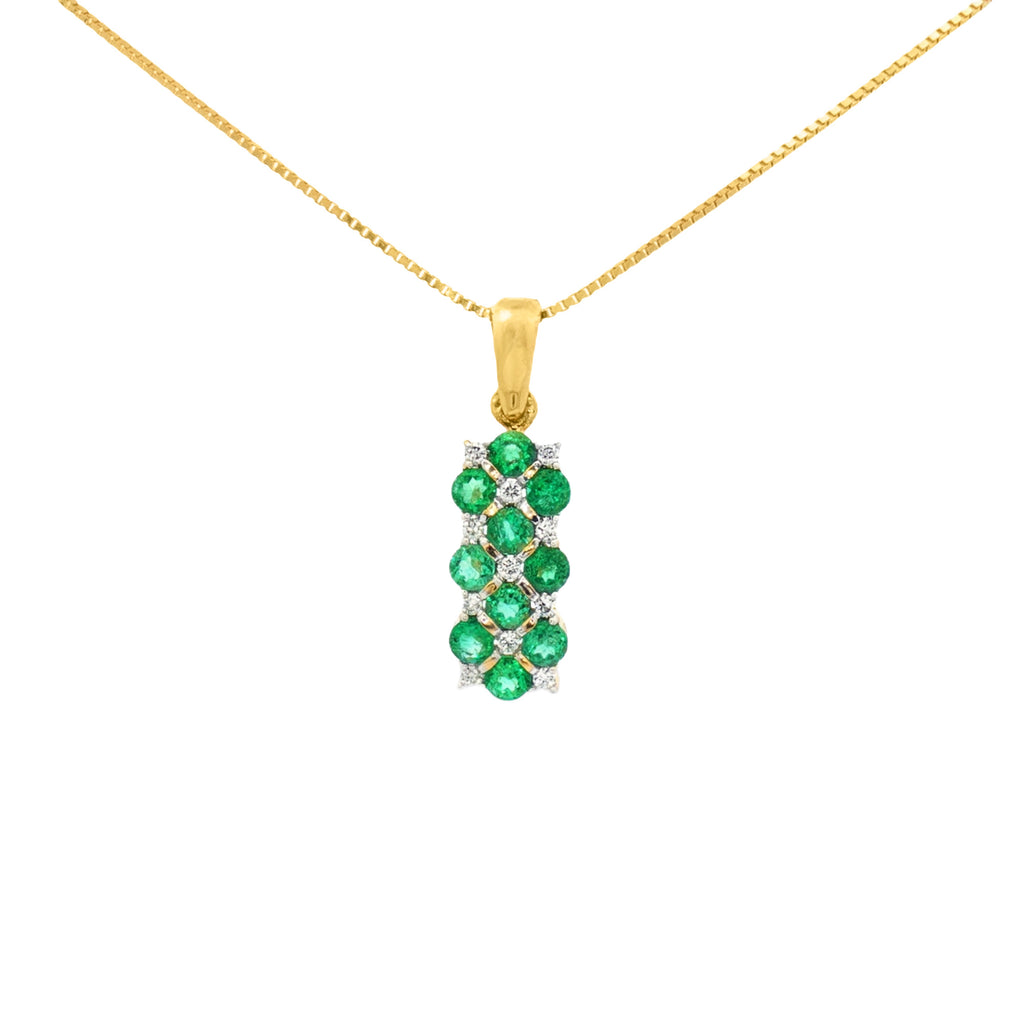 DIJE CON ESMERALDAS Y DIAMANTES