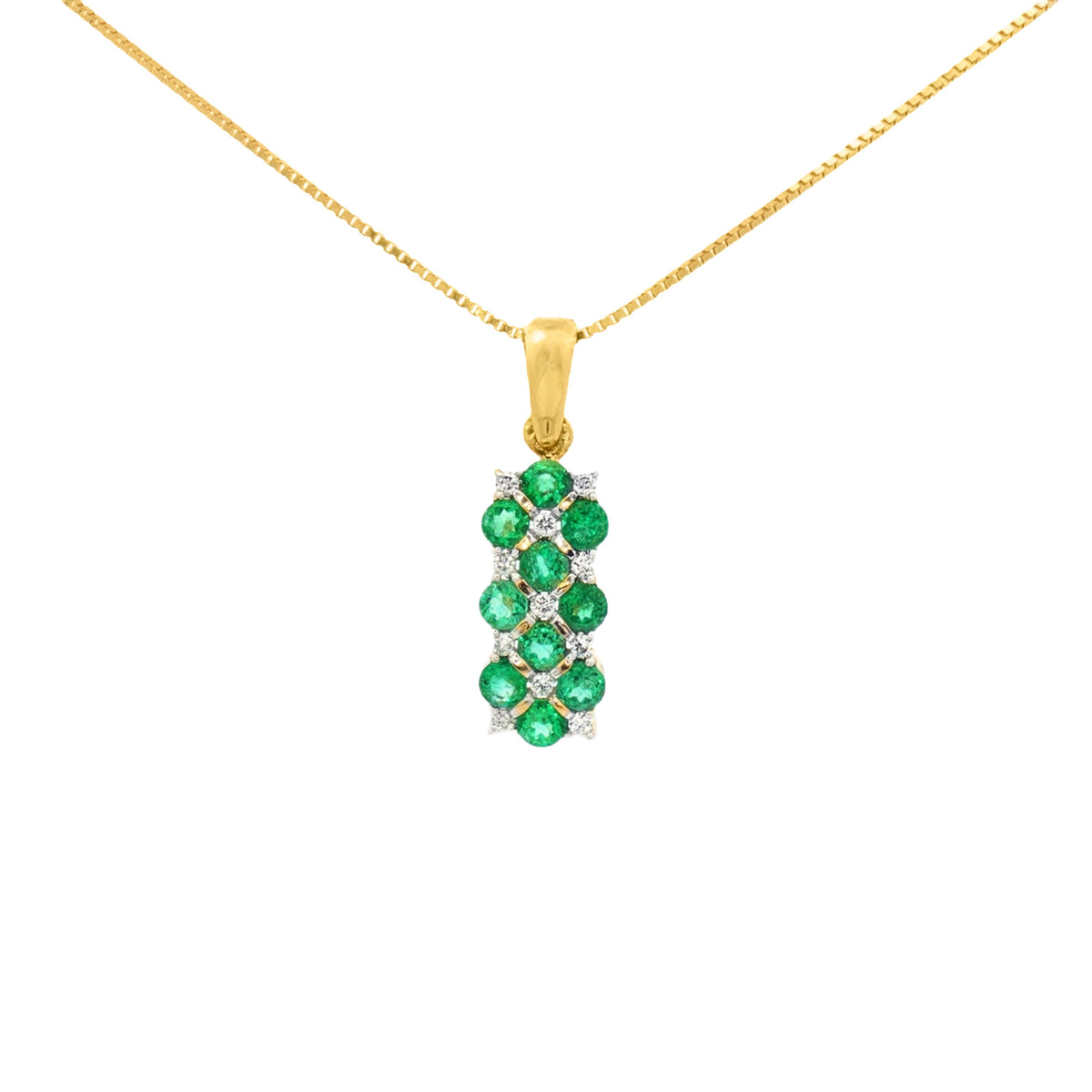 DIJE CON ESMERALDAS Y DIAMANTES