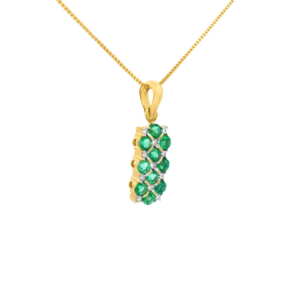 DIJE CON ESMERALDAS Y DIAMANTES