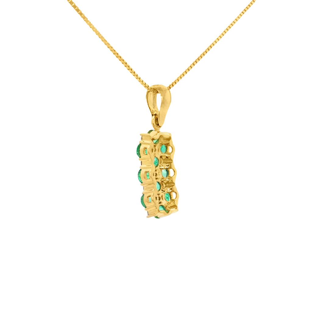 DIJE CON ESMERALDAS Y DIAMANTES