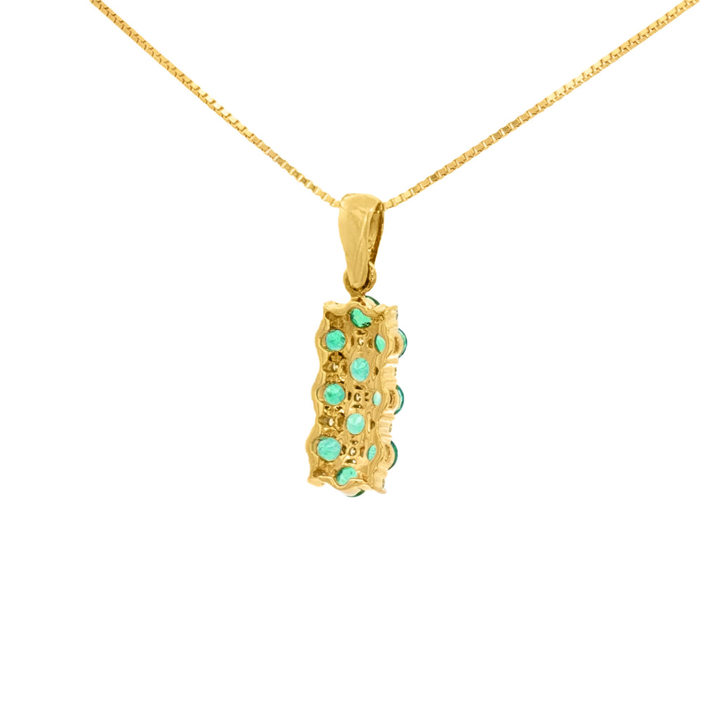 DIJE CON ESMERALDAS Y DIAMANTES