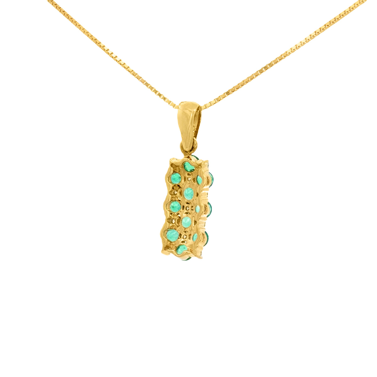 DIJE CON ESMERALDAS Y DIAMANTES