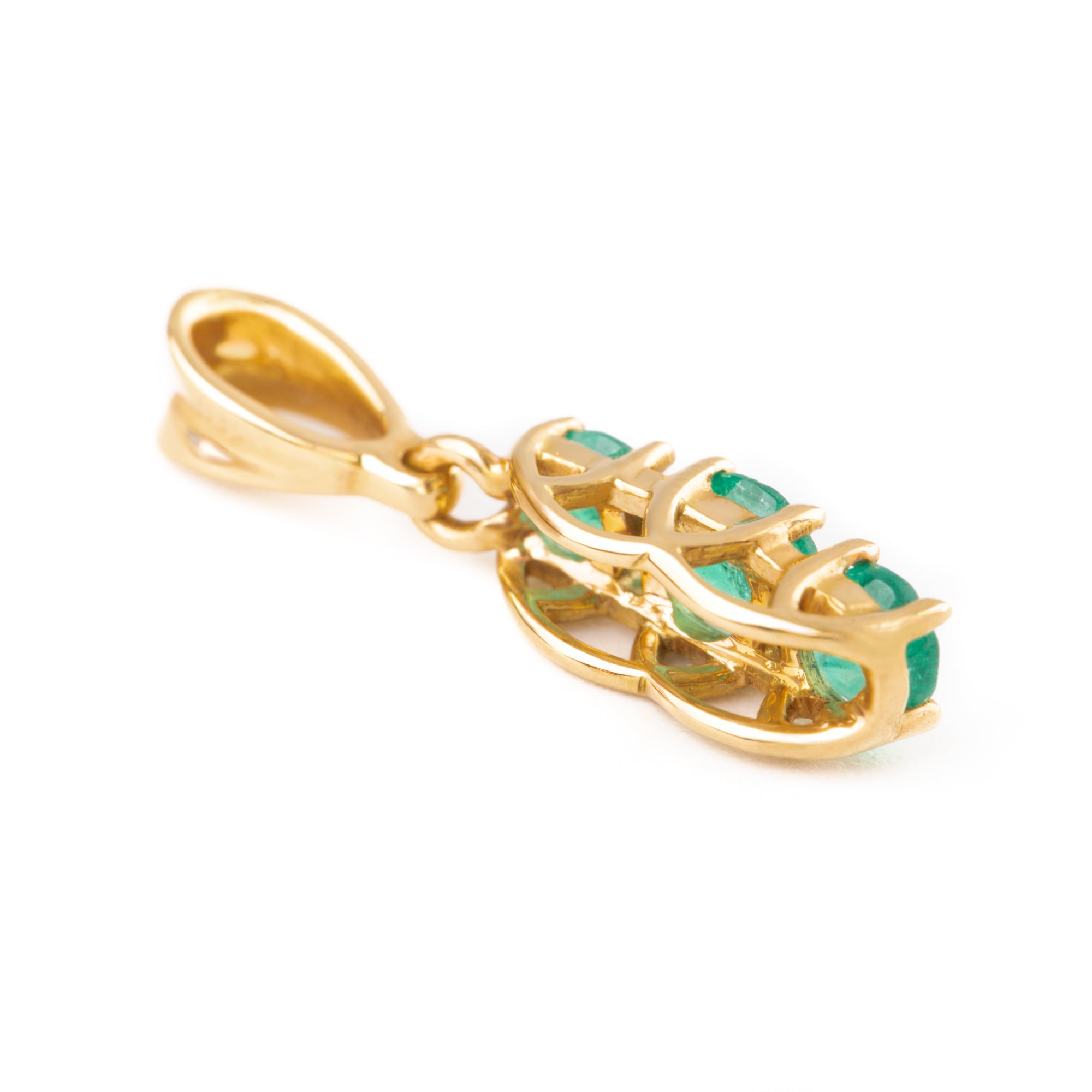 DIJE BARRA CON ESMERALDAS