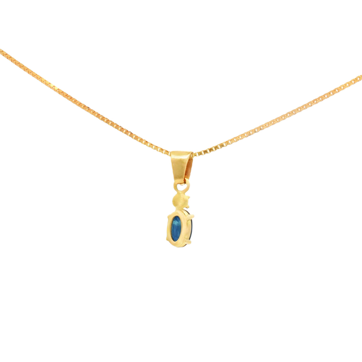DIJE CON ZAFIRO Y DIAMANTE