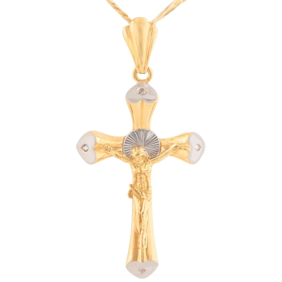DIJE CRISTO PUNTAS CORAZÓN