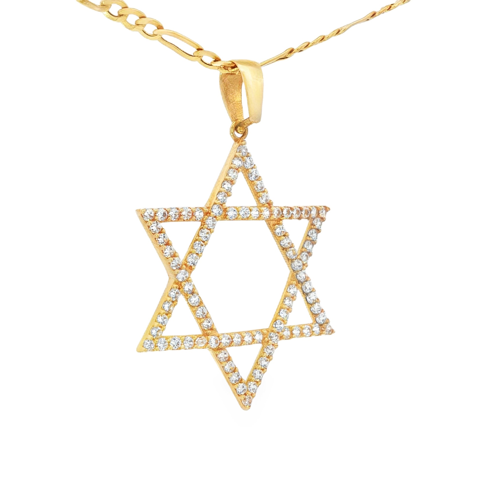 DIJE ESTRELLA DE DAVID ZIRCONES