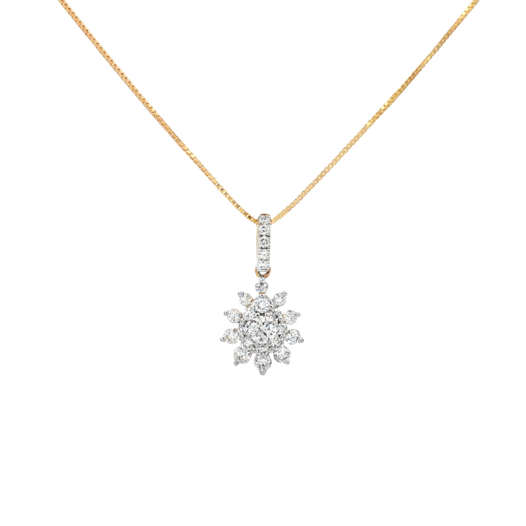 DIJE FLOR CON DIAMANTES