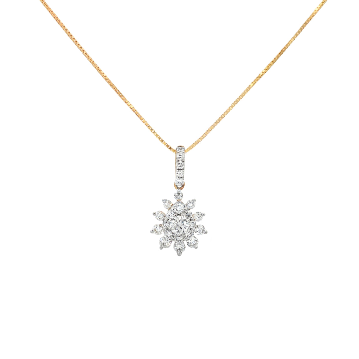 DIJE FLOR CON DIAMANTES