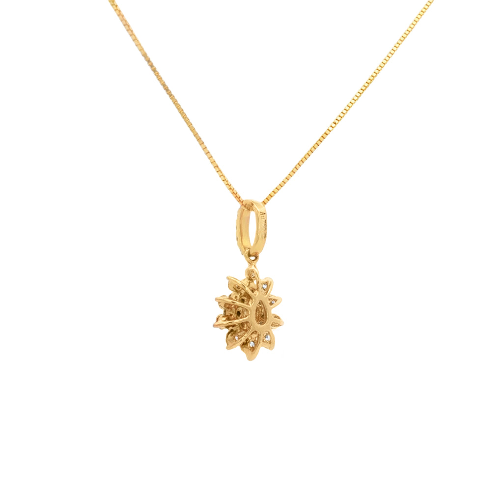 DIJE FLOR CON DIAMANTES