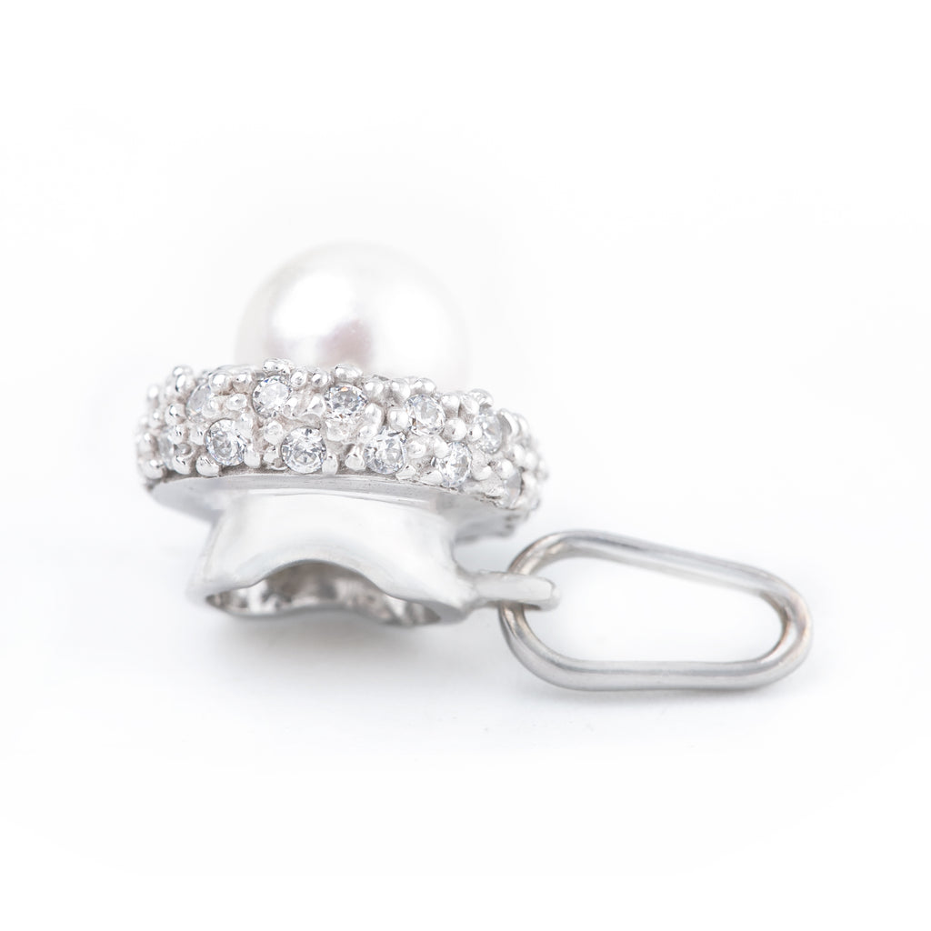 DIJE PERLA CON ZIRCONES