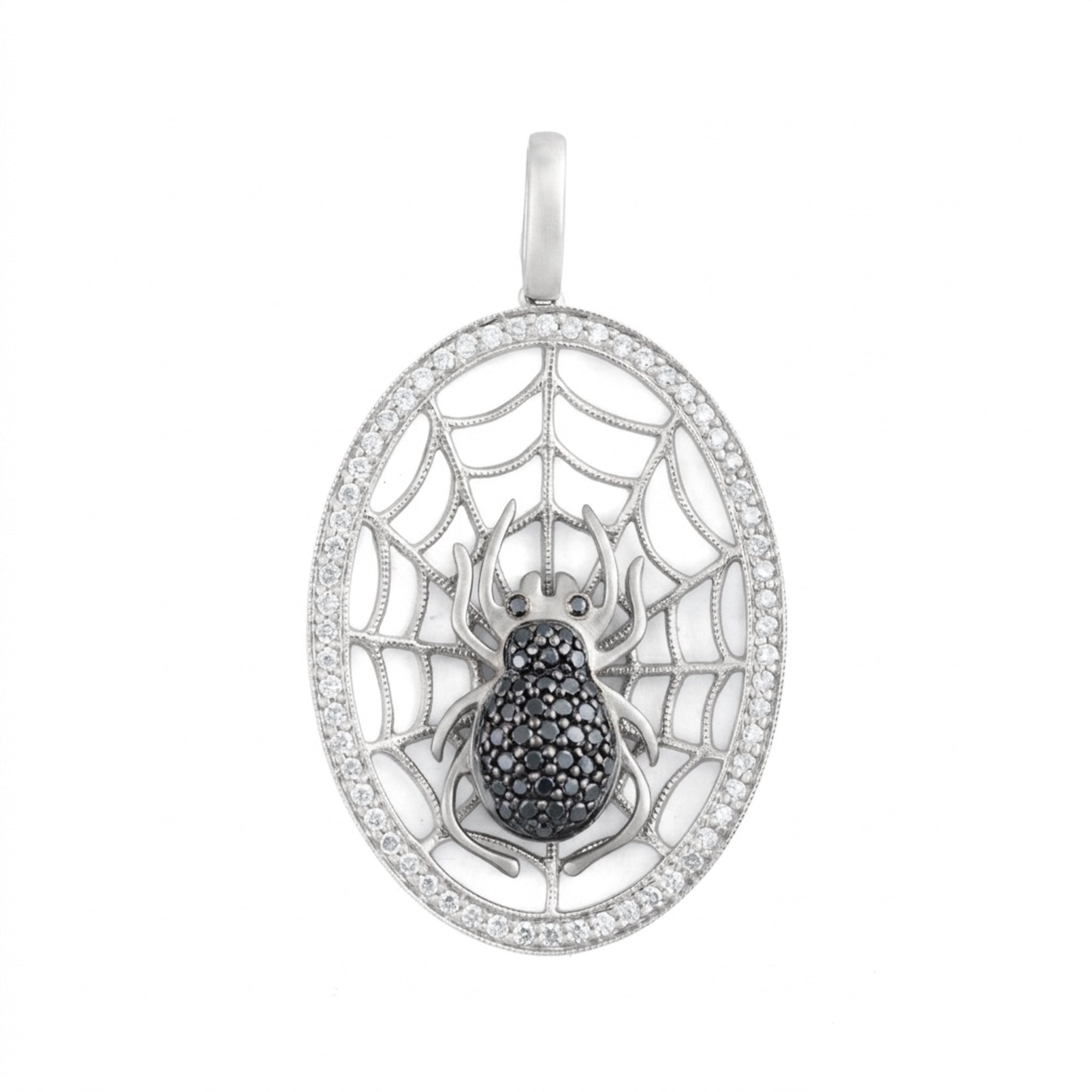 DIJE ARAÑA NEGRA CON DIAMANTES