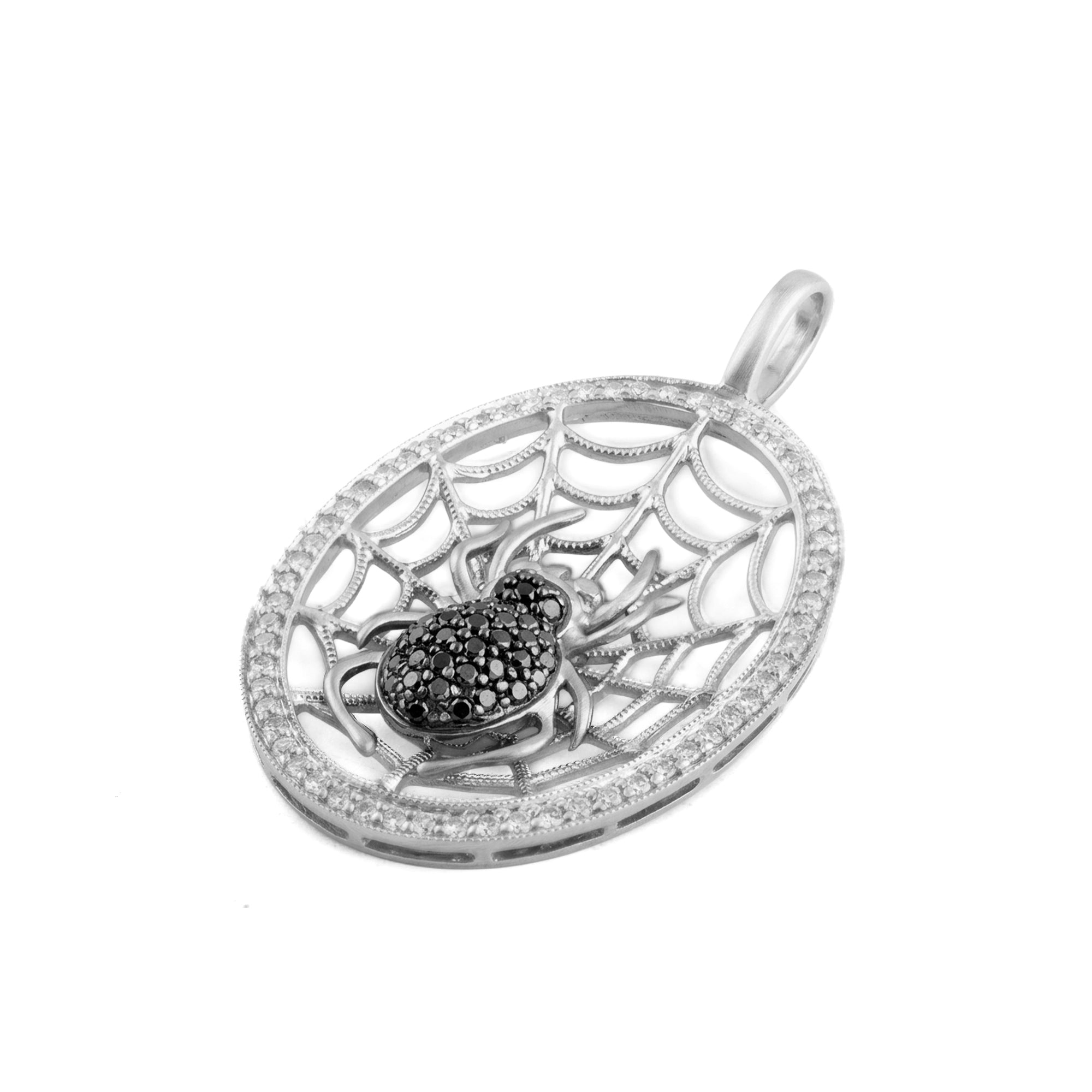 DIJE ARAÑA NEGRA CON DIAMANTES
