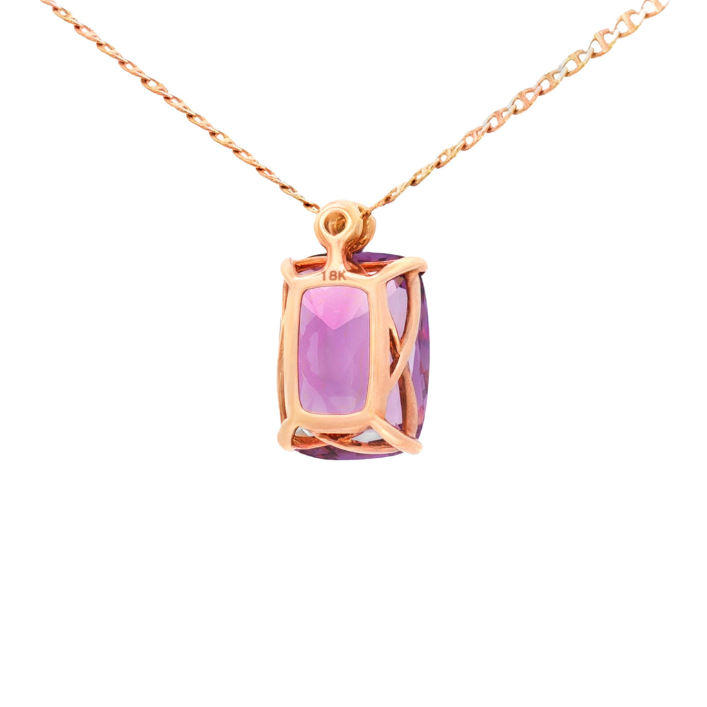 DIJE AMATISTA CON DIAMANTES