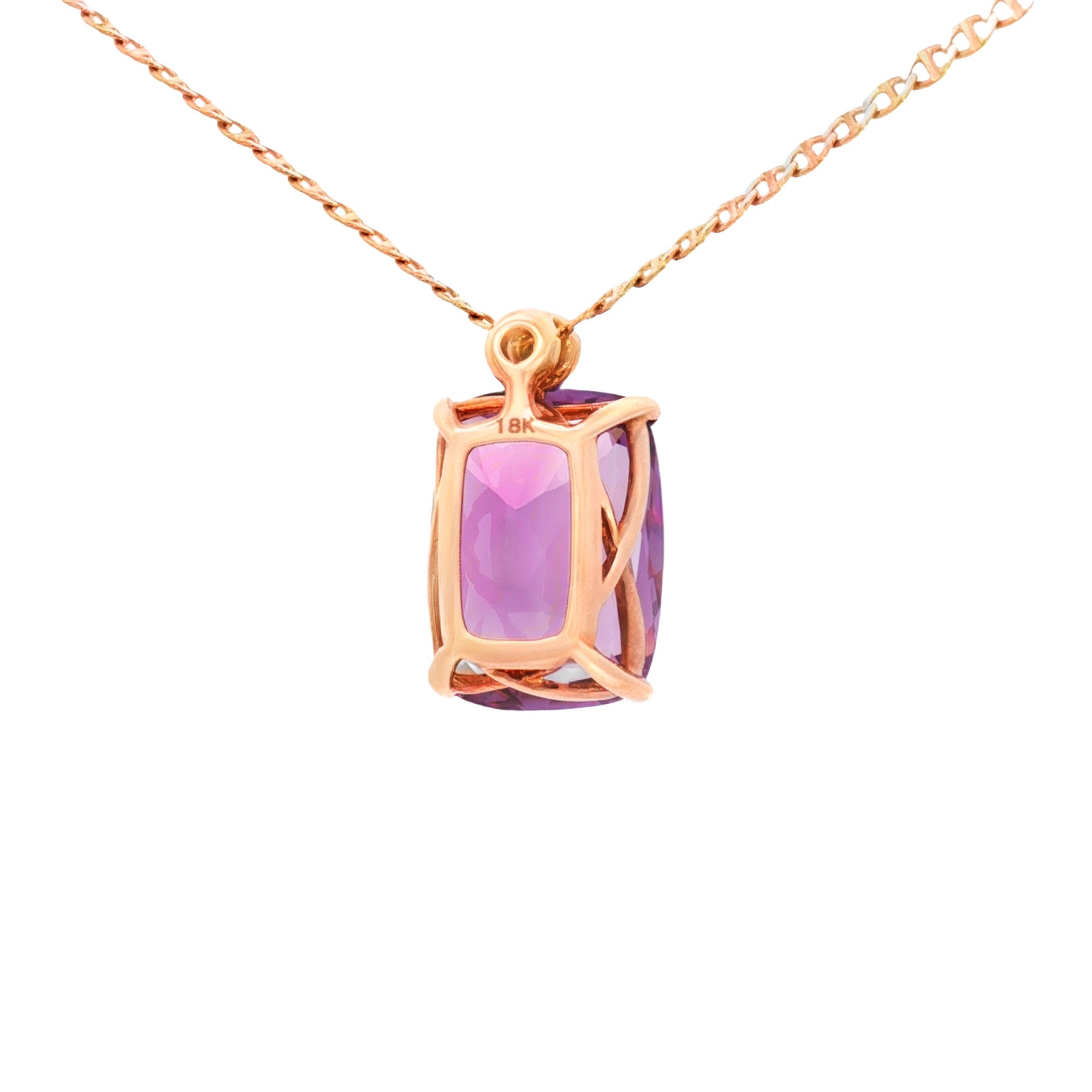 DIJE AMATISTA CON DIAMANTES