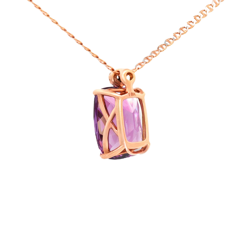 DIJE AMATISTA CON DIAMANTES